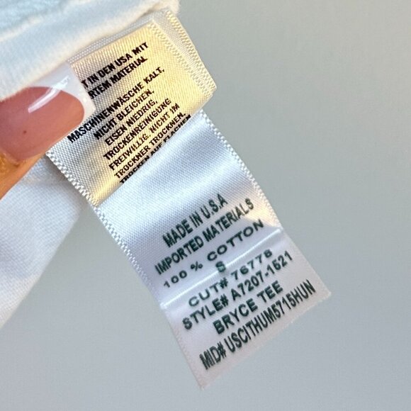 AGOLDE Bryce Cap Sleeve T-Shirt in White Size X-Small - Picture 6 of 10